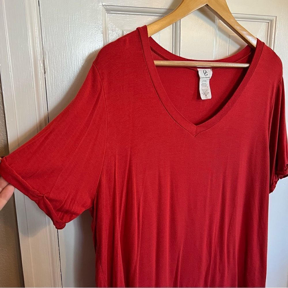 Organic Generation Red T-shirt 1X - Picture 2 of 7